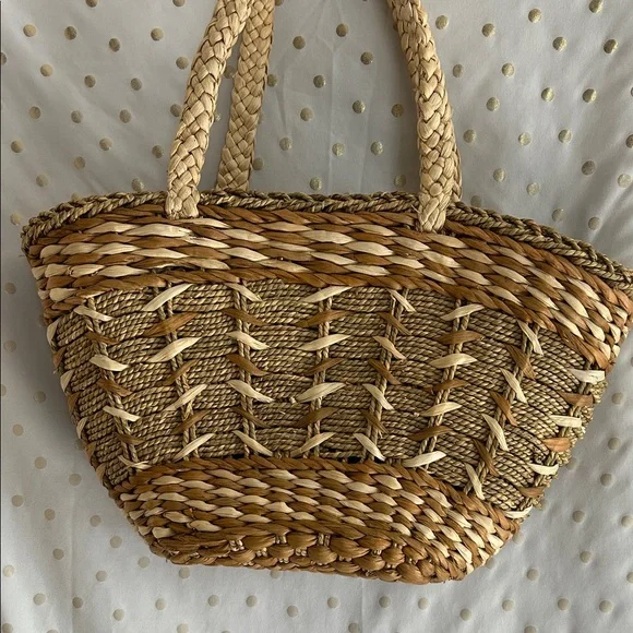 Naturalizer Woven Tan and Brown Tote - Picture 3 of 13